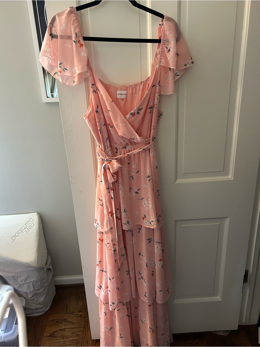Sugarlips Pink Floral Maternity Maxi Dress